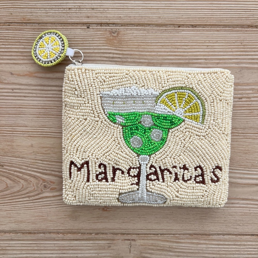 Oversized Beaded Margarita Pouch — Fits Cards, Cash & Keys | Giftable Catch-All